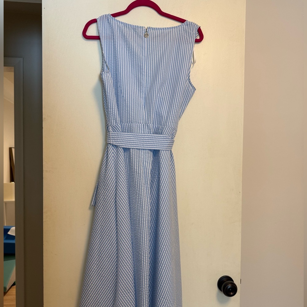 Tommy Hillfiger wrap a line seersucker dress - Picture 6 of 7